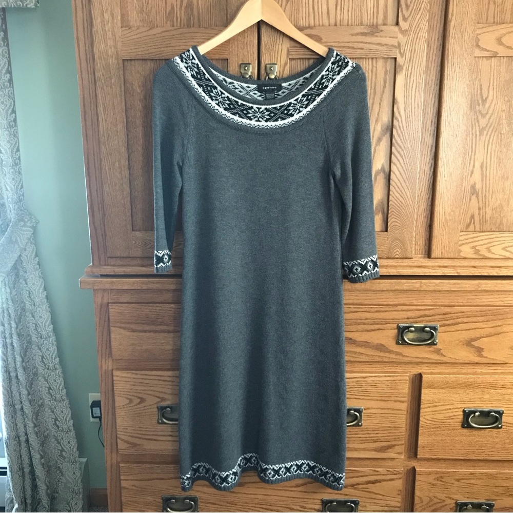 Spense Gray Sweater Dress